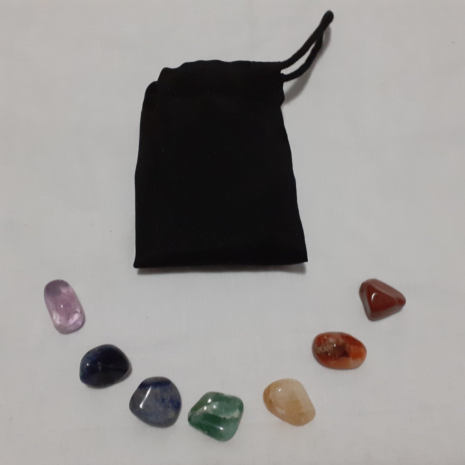 Kit Pedras Roladas 7 Chackras - saquinho