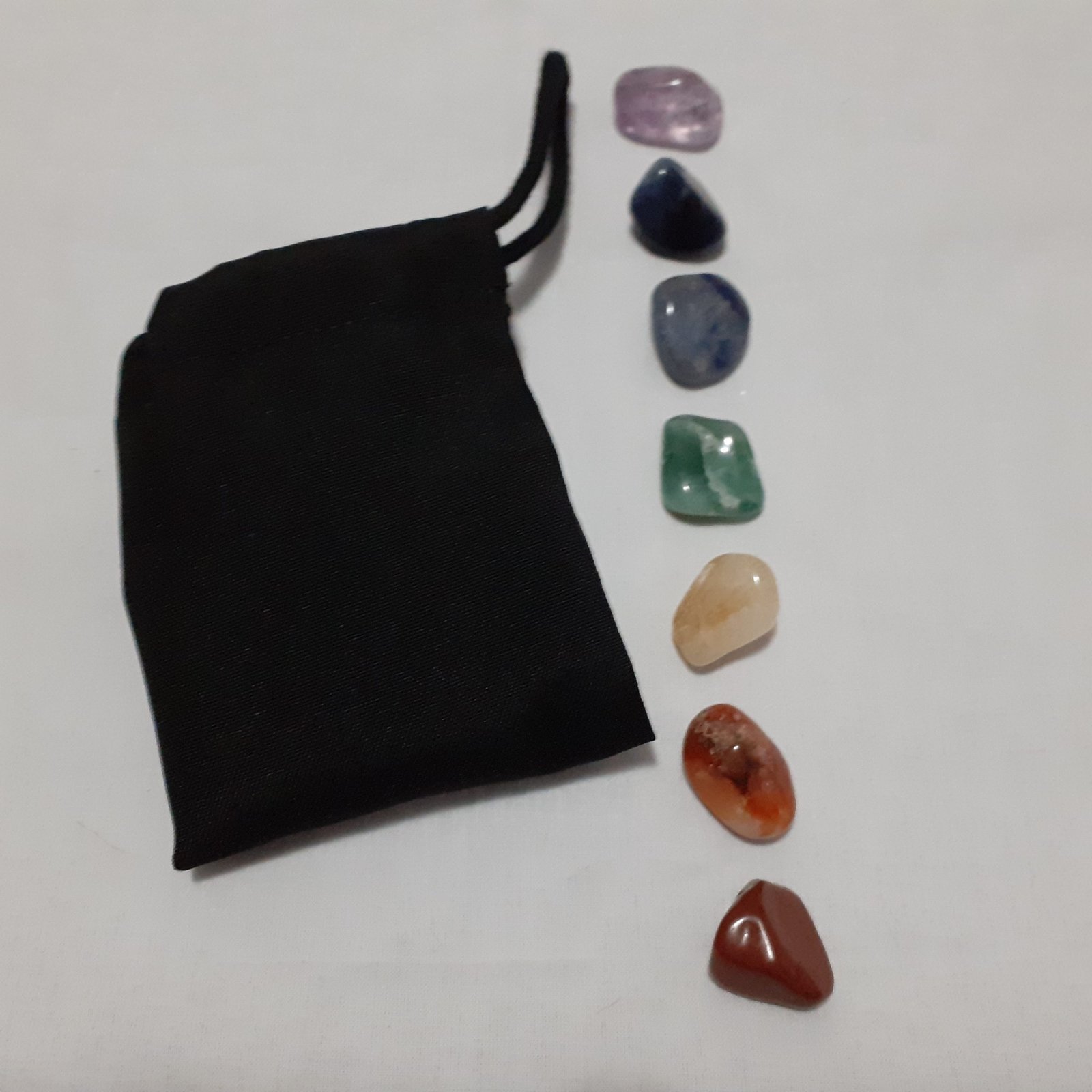 Kit Pedras Roladas 7 Chackras - saquinho